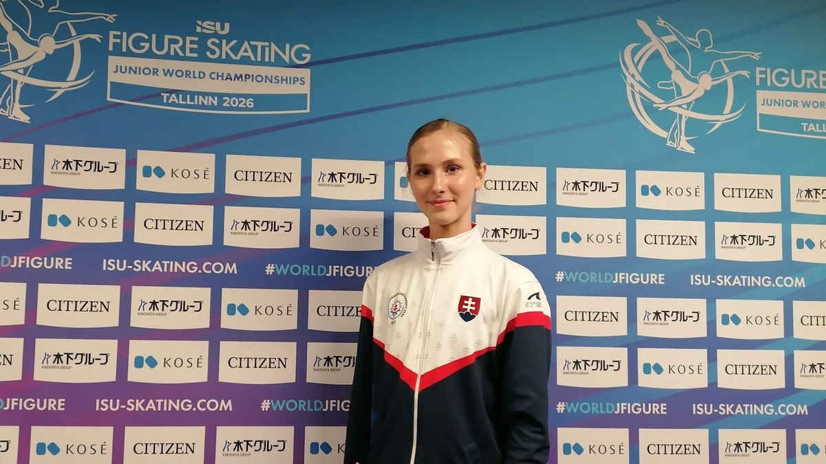 Alica Lengyelová po krátkom programe na MS juniorov v Tallinne.