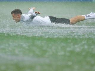 Christoph Baumgartner počas tréningu pred zápasom Rakúsko - Severné Macedónsko na EURO 2020.
