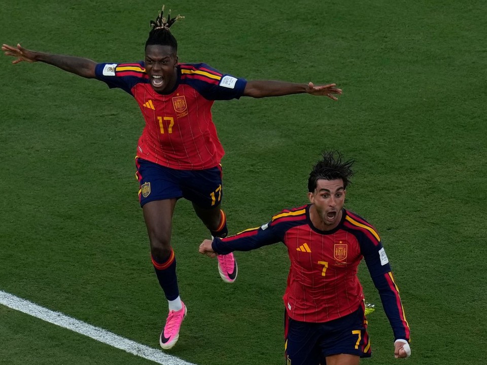 Ferran Torres (7) oslavuje gól vo finále MS vo futbale 2026.