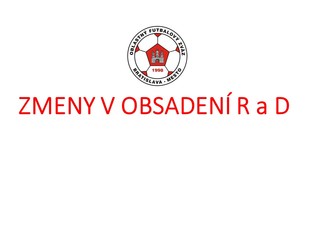Zmeny v obsadení R a DS-PR ObFZ Bratislava – mesto  12. - 13.9. 2020 č. 5