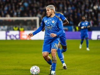 Fotka zo zápasu ŠK Slovan Bratislava - VfB Stuttgart v 2. kole ligovej fázy Ligy majstrov.