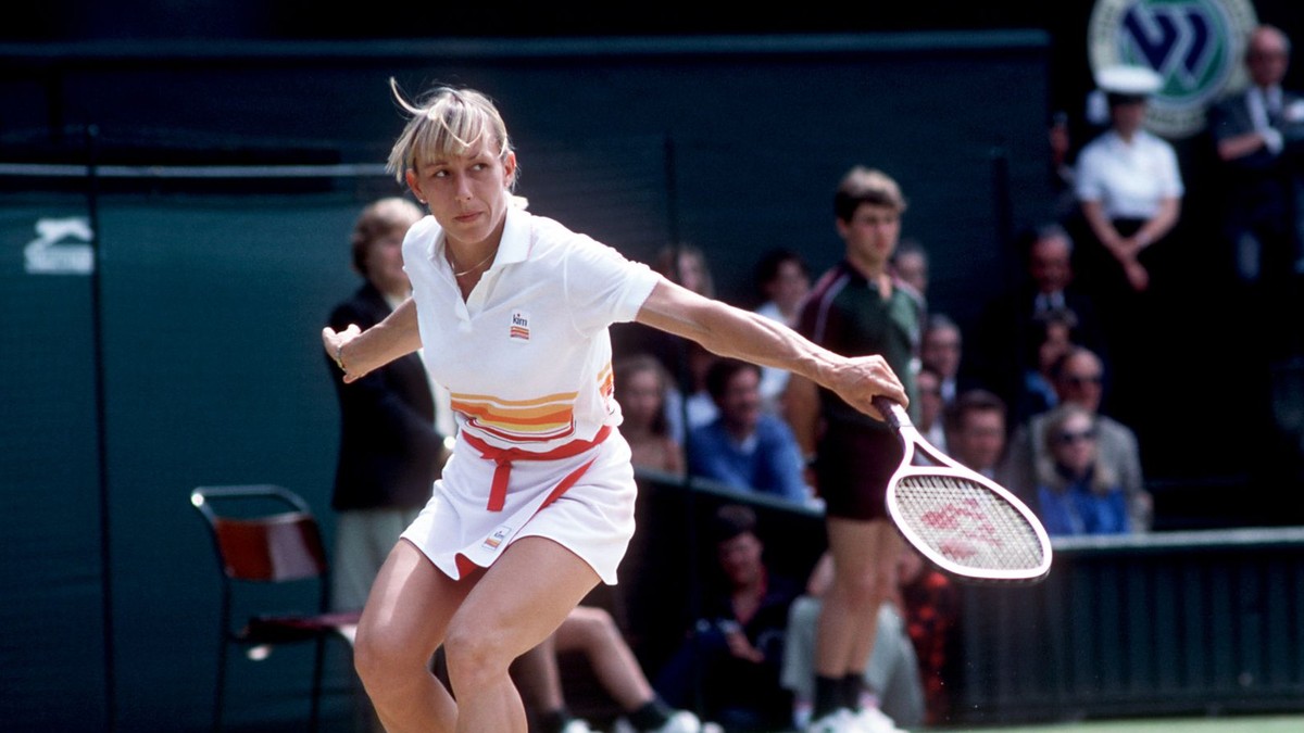 Martina Navrátilová na Wimbledone v roku 1982.