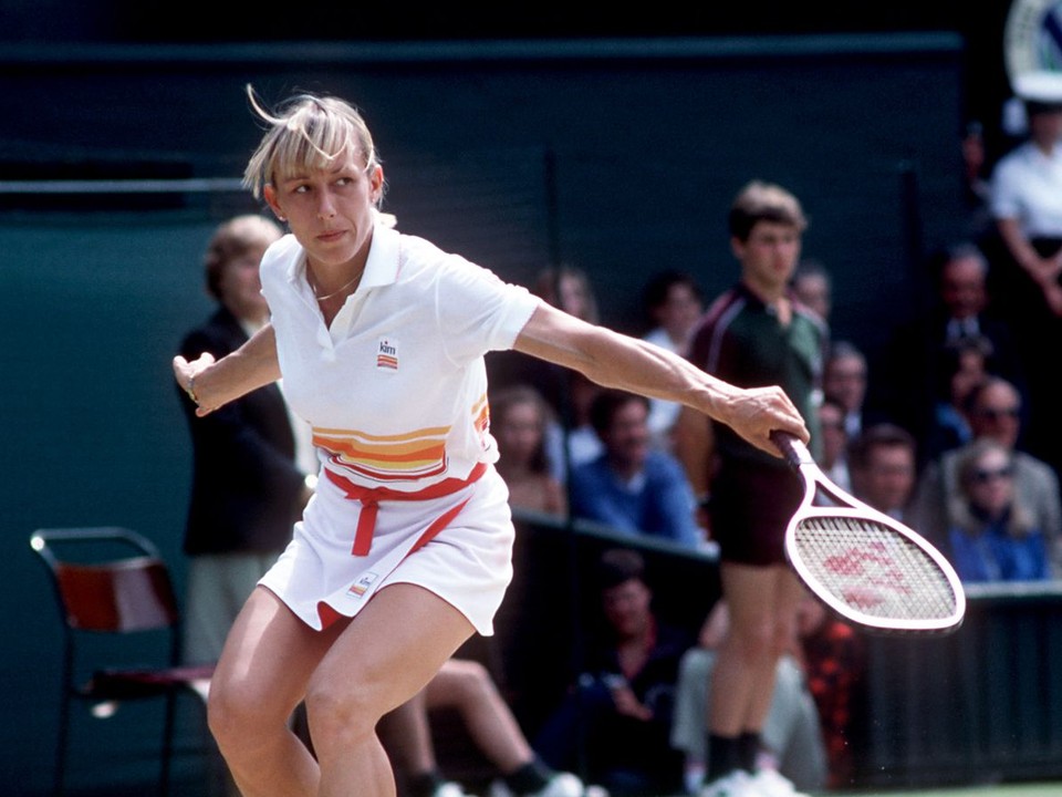 Martina Navrátilová na Wimbledone v roku 1982.