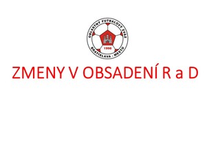 Zmeny v obsadení R a DS-PR ObFZ Bratislava – mesto  2. - 6.11. 2019 č. 14