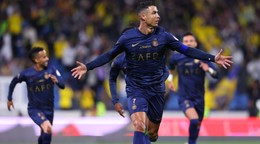 Cristiano Ronaldo oslavuje gól v drese Al-Nassr