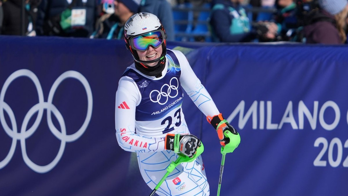 Slovenská lyžiarka Petra Vlhová po 2. kole slalomu žien na ZOH 2026.