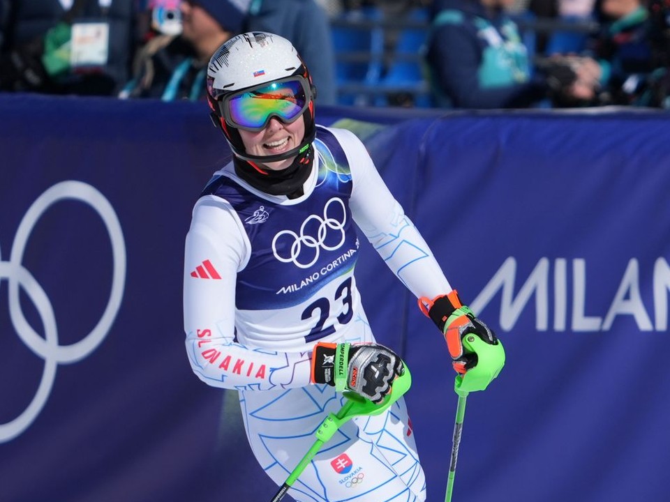 Slovenská lyžiarka Petra Vlhová po 2. kole slalomu žien na ZOH 2026.