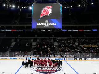 Tréning hokejistov New Jersey Devils v O2 Arene.