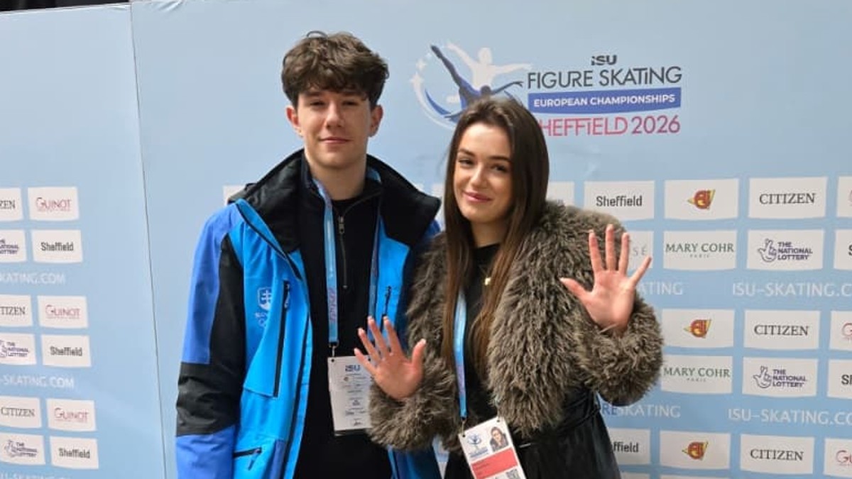 Adam Hagara so sestrou a trénerkou Alexandrou Hagarovou na ME v Sheffielde.