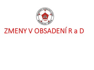 Zmeny v obsadení R a DS-PR ObFZ Bratislava – mesto  29. - 30.8. 2020 č. 3