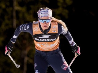 Jessica Digginsová počas Tour de Ski.