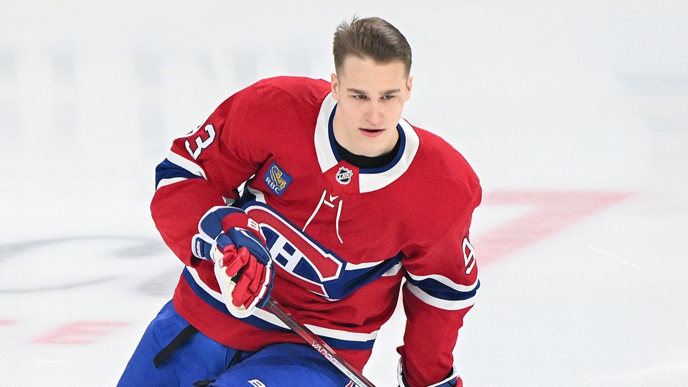 Ivan Demidov počas debutu v NHL. 