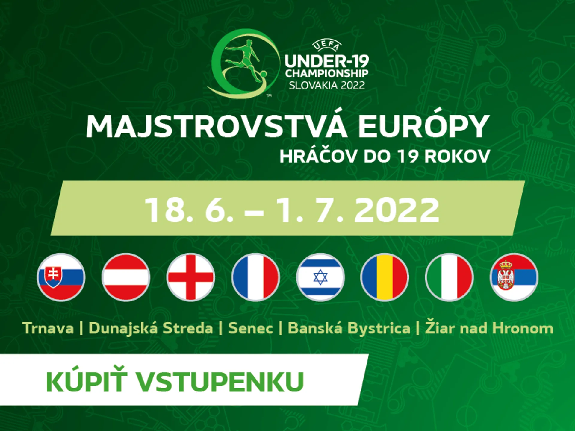 U19 - Vstupenky na finále ME Izrael - Anglicko v predaji online