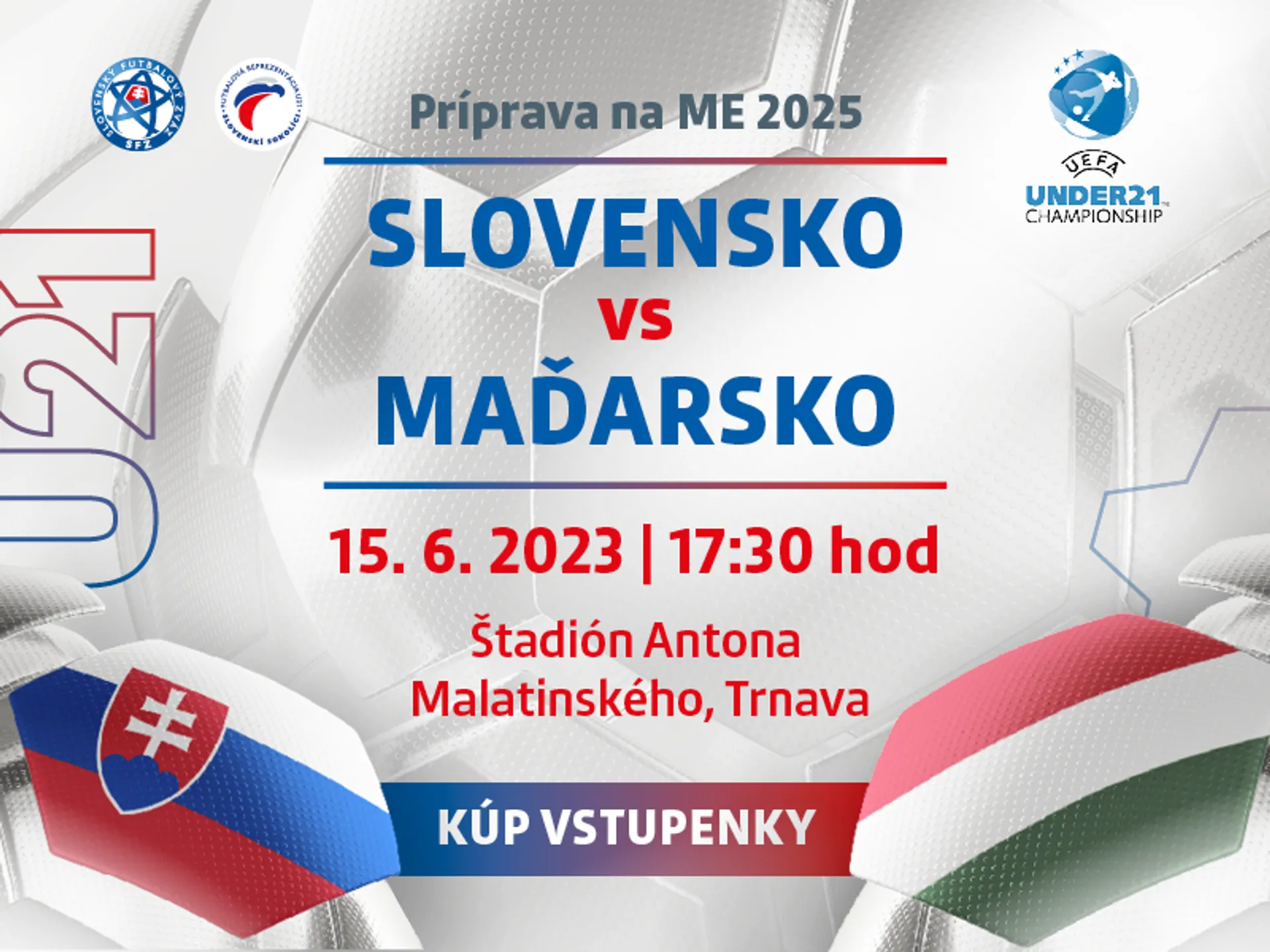 U21 - Vstupenky na prípravný zápas Slovensko - Maďarsko v predaji online