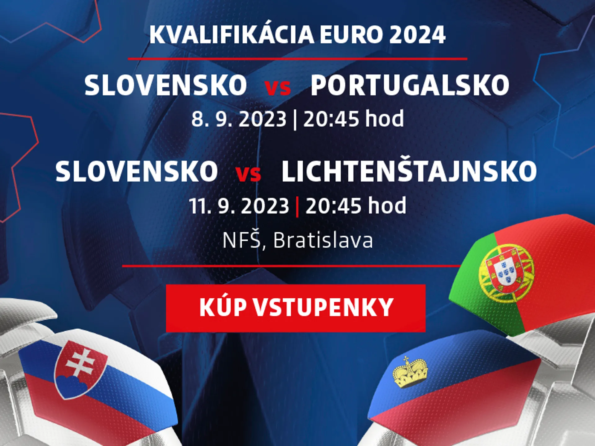 MUŽI A - Informácie k predaju vstupeniek na dvojzápas s Portugalskom a Lichtenštajnskom