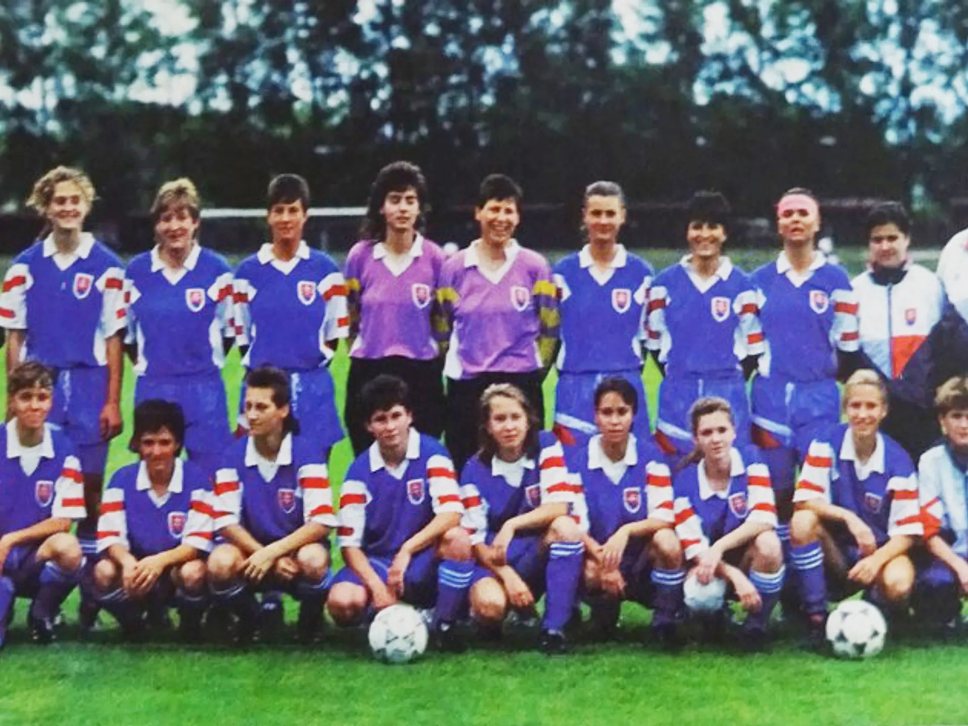 Ženská reprezentácia SR v rokoch 1993 a 1994. 