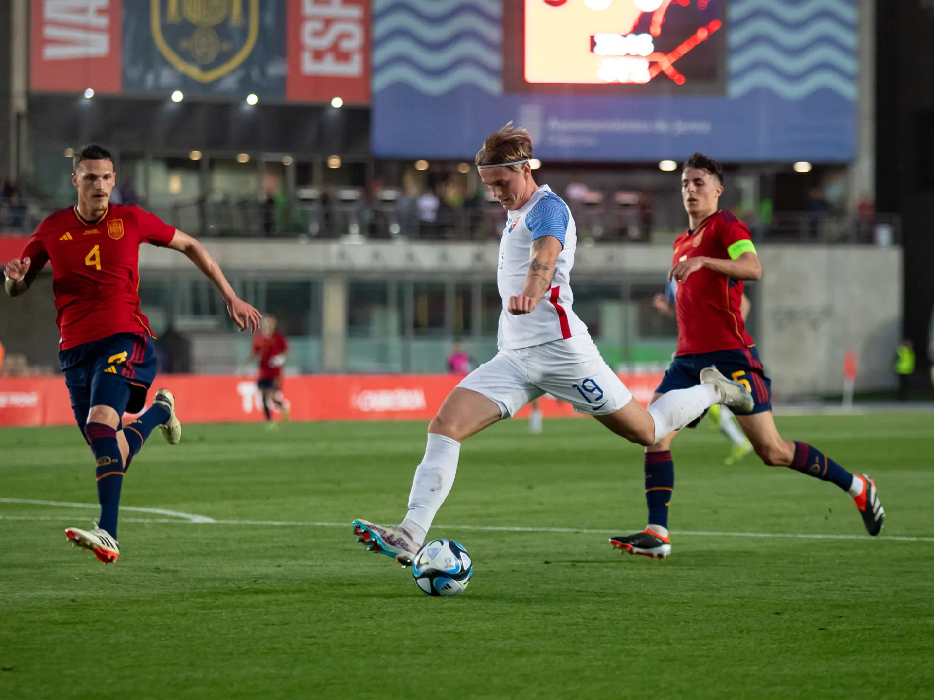 Timotej Jambor v prípravnom zápase Španielsko 21 - Slovensko 21 v Jereze (21.3.2024).