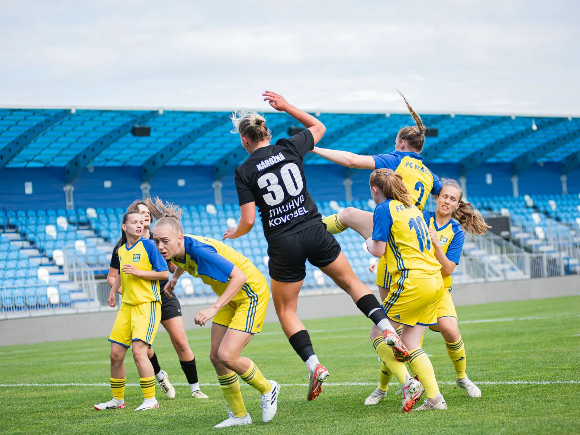 Ilustračná snímka z finále Slovenského pohára žien 2024 Spartak Myjava - FC Košice 8:0 v Nitra (8.5.2024).