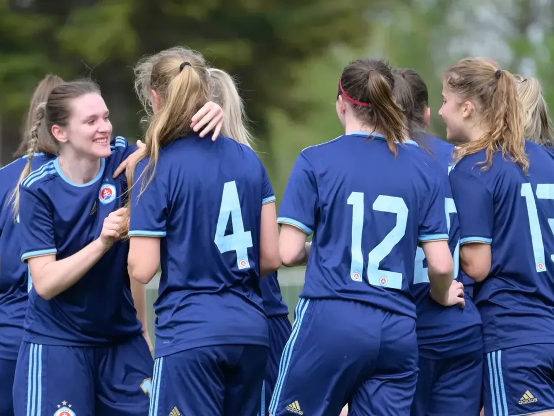 Na ilustračnej snímke hráčky ŠK Slovan Bratislava, klubu s najvyšším počtom víťazstiev v histórii Slovenského pohára žien.