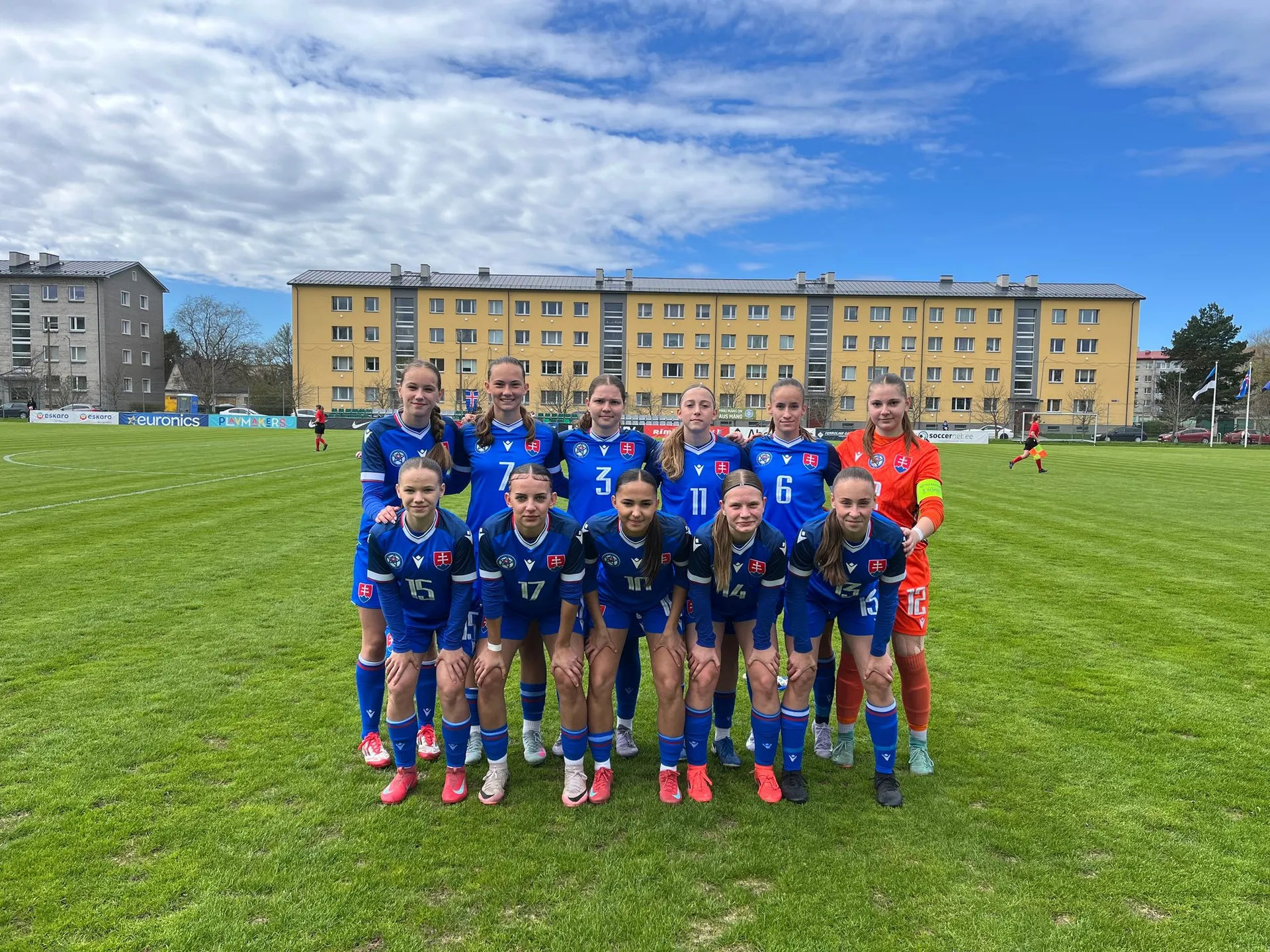 Základná zostava pred zápasom tímov WU16 Island - Slovensko na UEFA Development Turnaji v Estónsku. (29.04.2025)