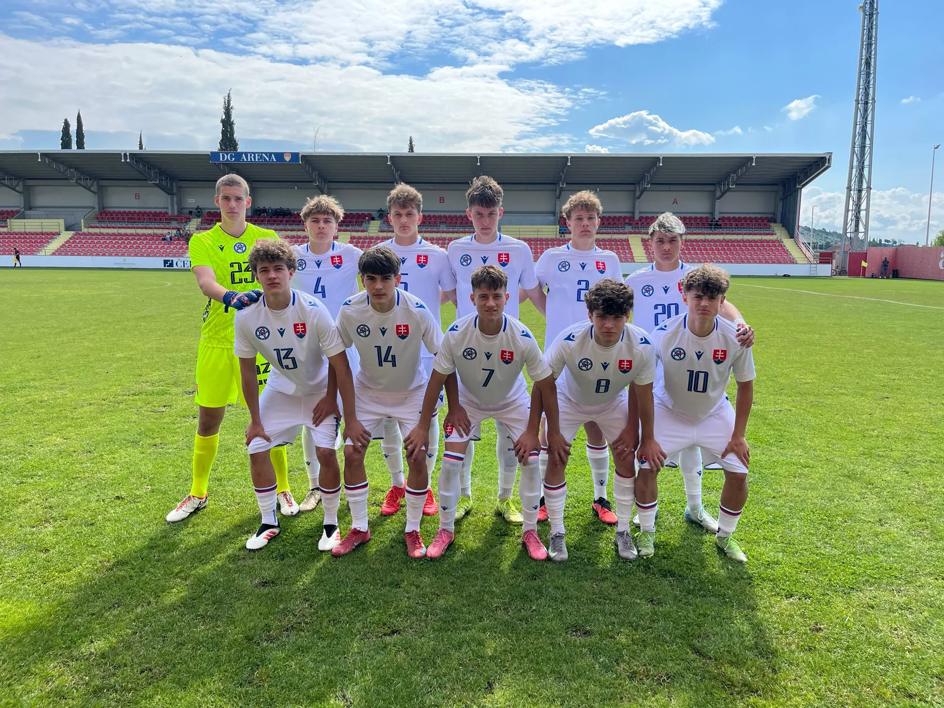 Reprezentácia do 16 rokov pred zápasom Srbsko U16 – Slovensko U16 na UEFA Development turnaji v Podgorici (12.5.2025)