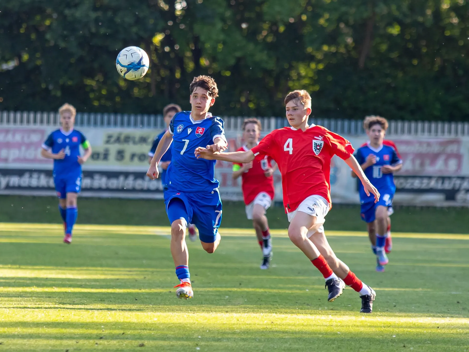 Tomáš Kasan, Felix Ahom v prípravnom zápase Slovensko U15 FUTURE – Rakúsko U15 FUTURE v Gabčíkove (20.5.2025)