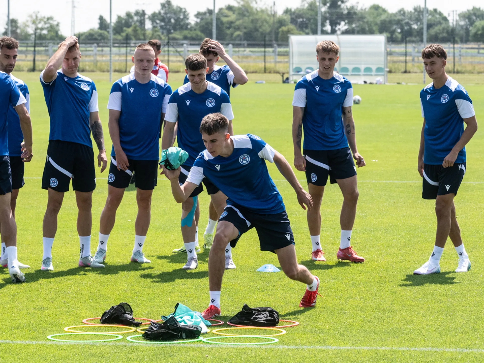 Tréning slovenských reprezentantov.