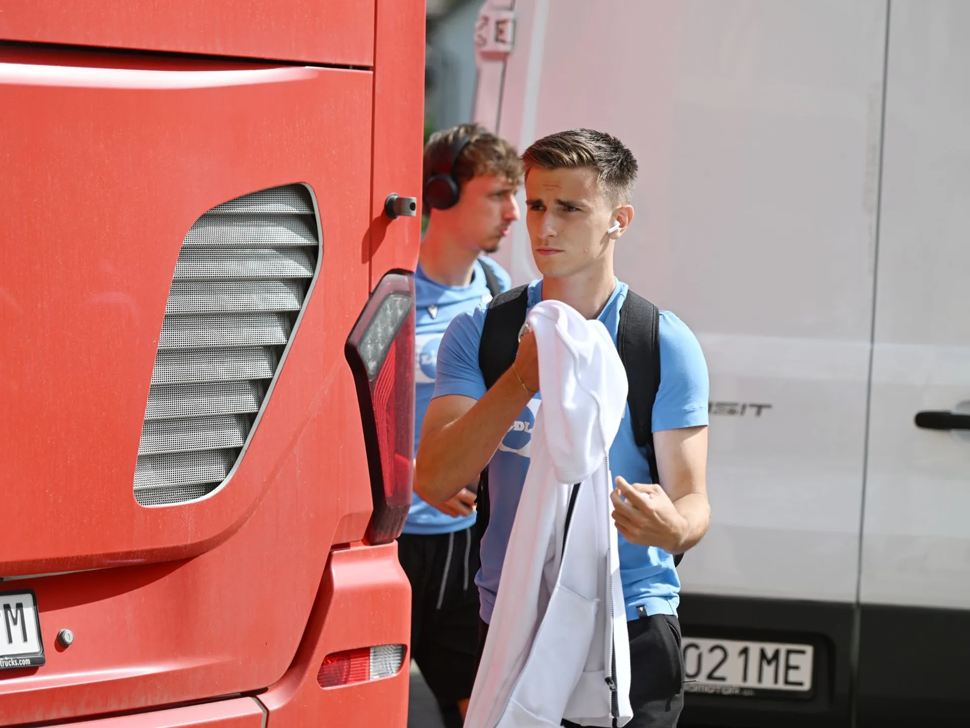 Artur Gajdoš pred prípravným zápasom Slovensko 21 – Slovinsko 21 v Leobene (3.6.2025)