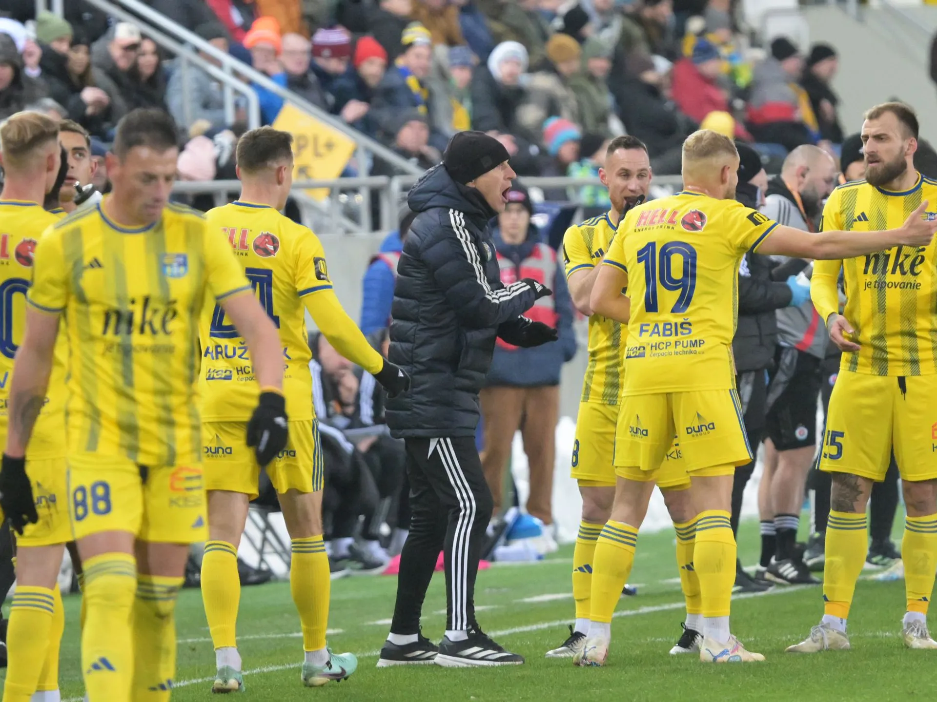 Na archívnej snímke hráči FC Košice.