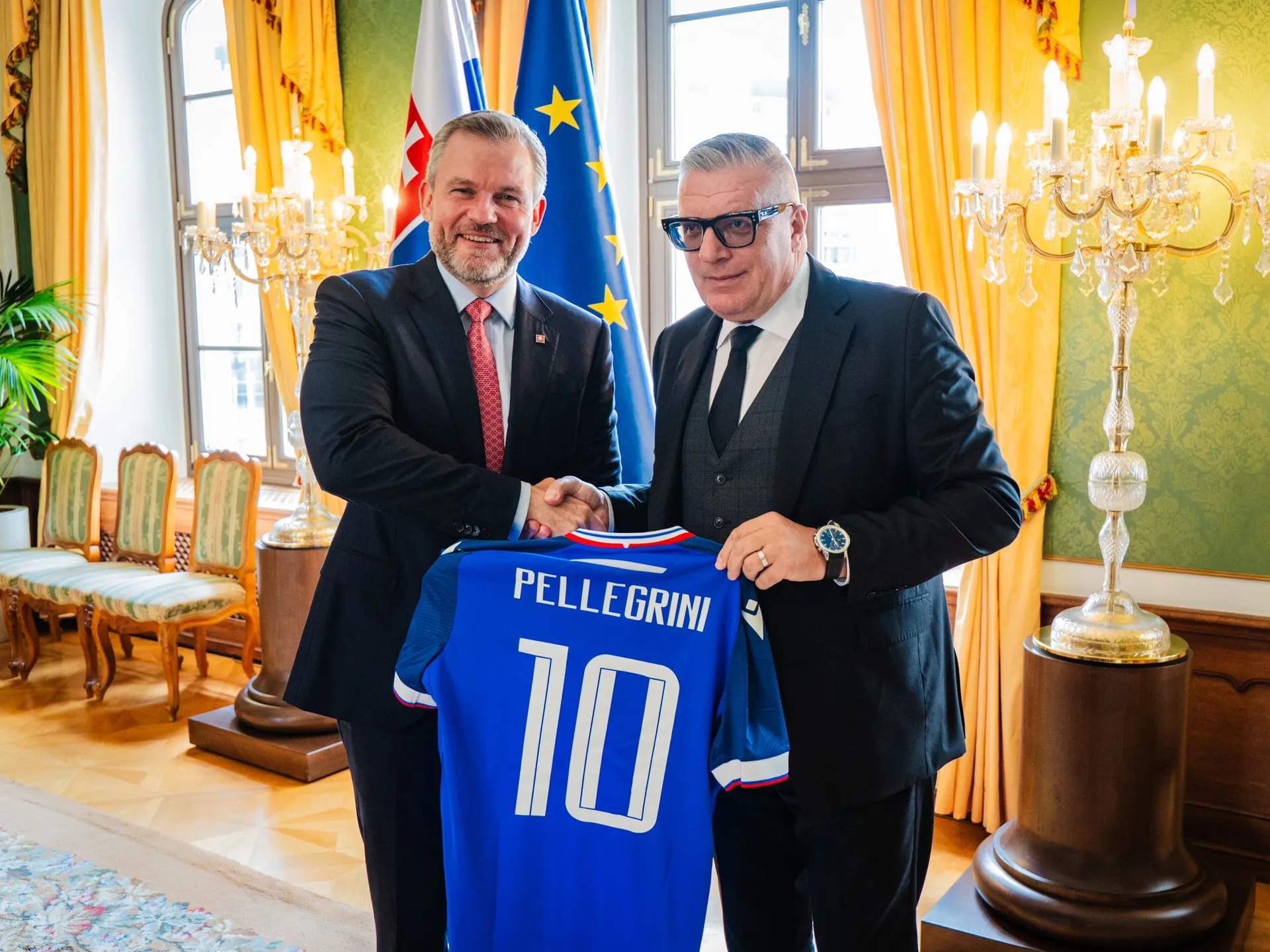 U21 – Prezident SR Peter Pellegrini na prijatí delegácie SFZ ocenil organizáciu ME i výkony hráčov