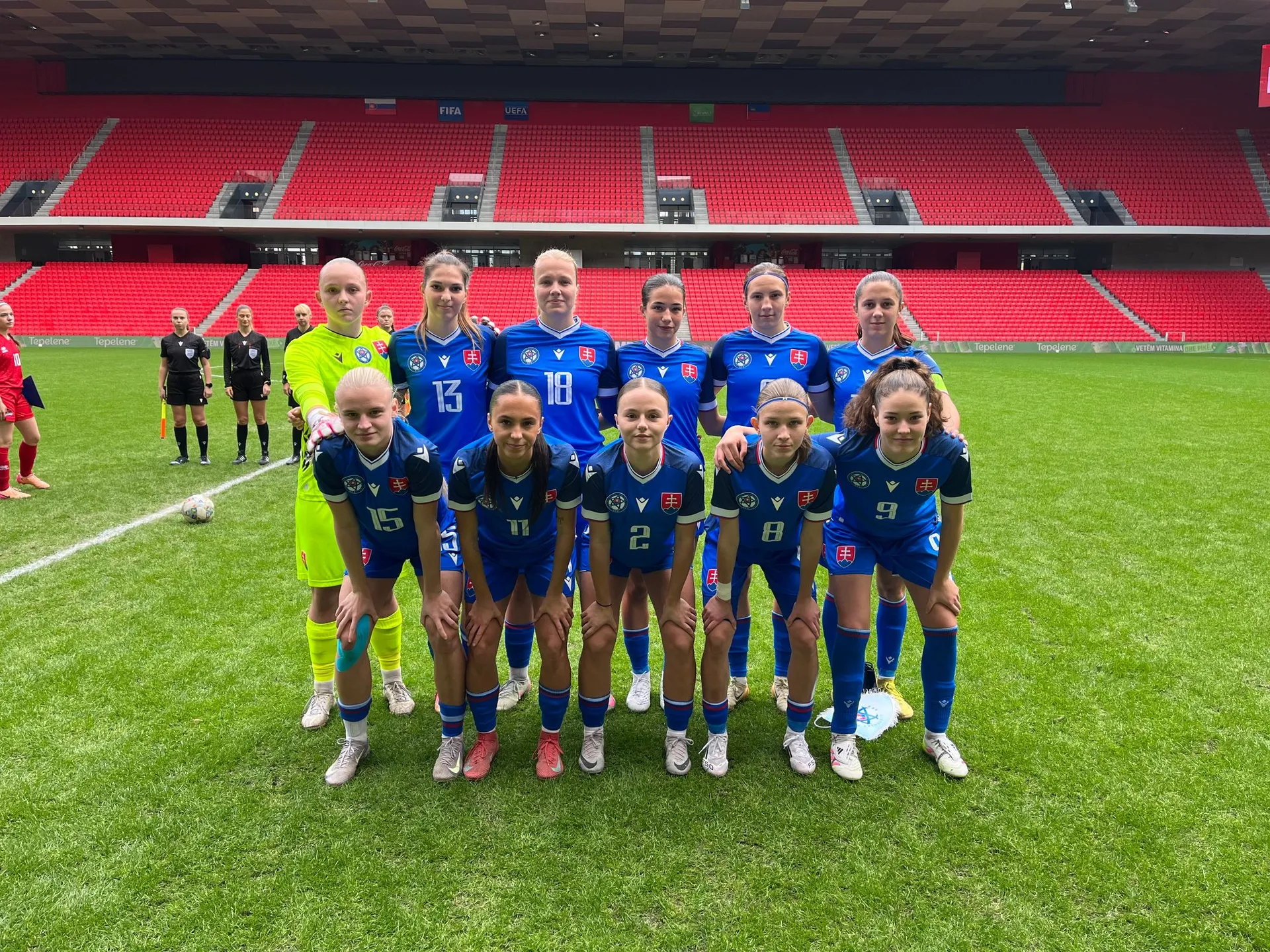 Základná zostava tímu WU19 pred zápasom 1. kola kvalifikácie ME 2026 v Lige B proti Lichtenštajnsku.