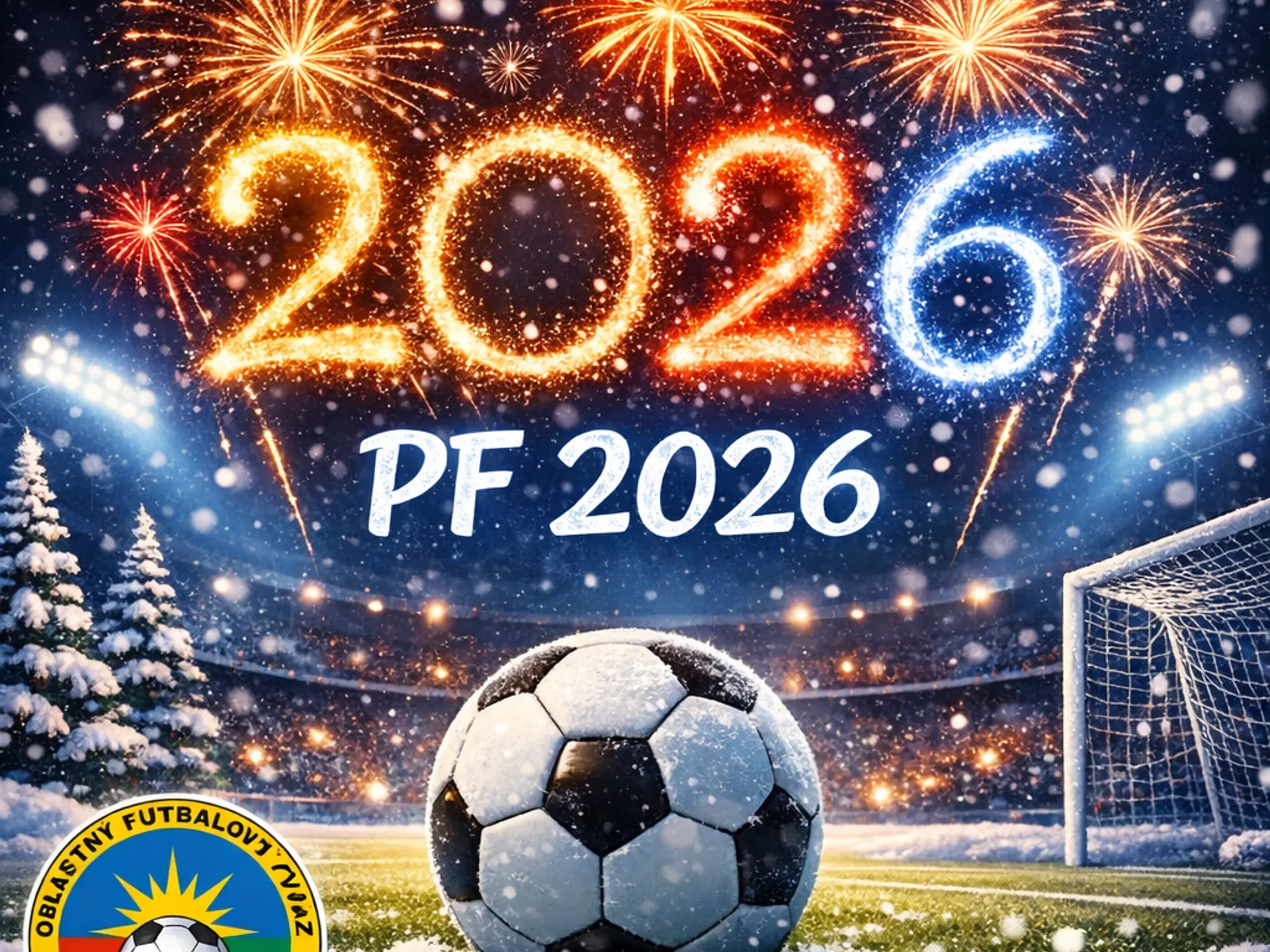 Sekretariát ObFZ Košice - okolie praje veľa futbalových zážitkov v Novom roku 2026.