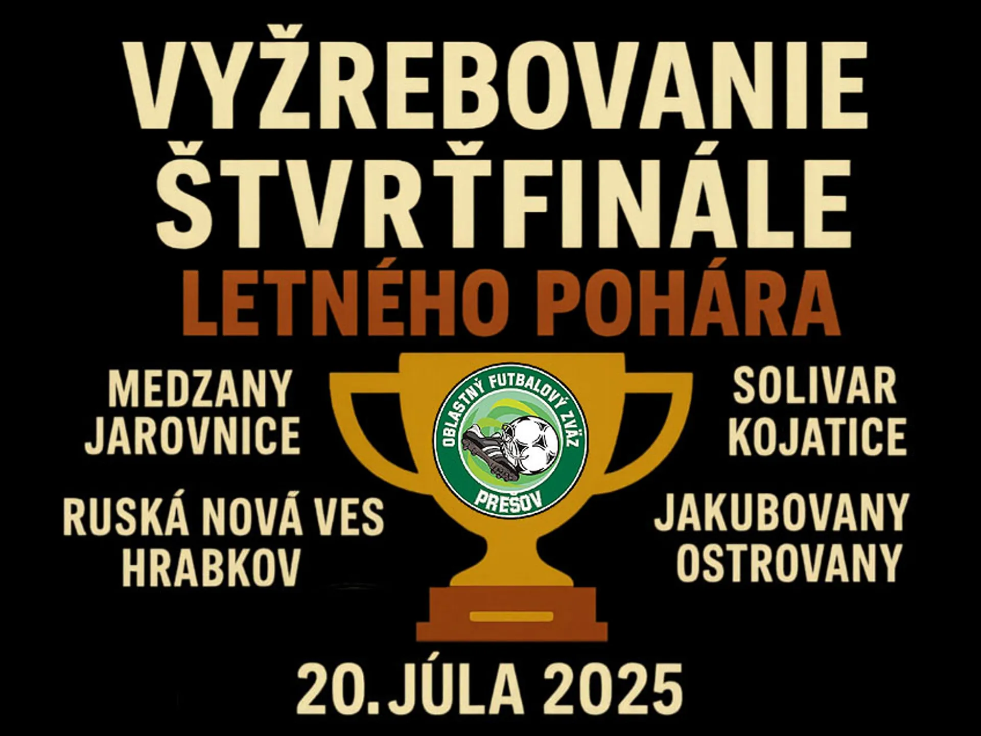 INFORMÁCIE  ZO SEKRETARIÁTU 2025