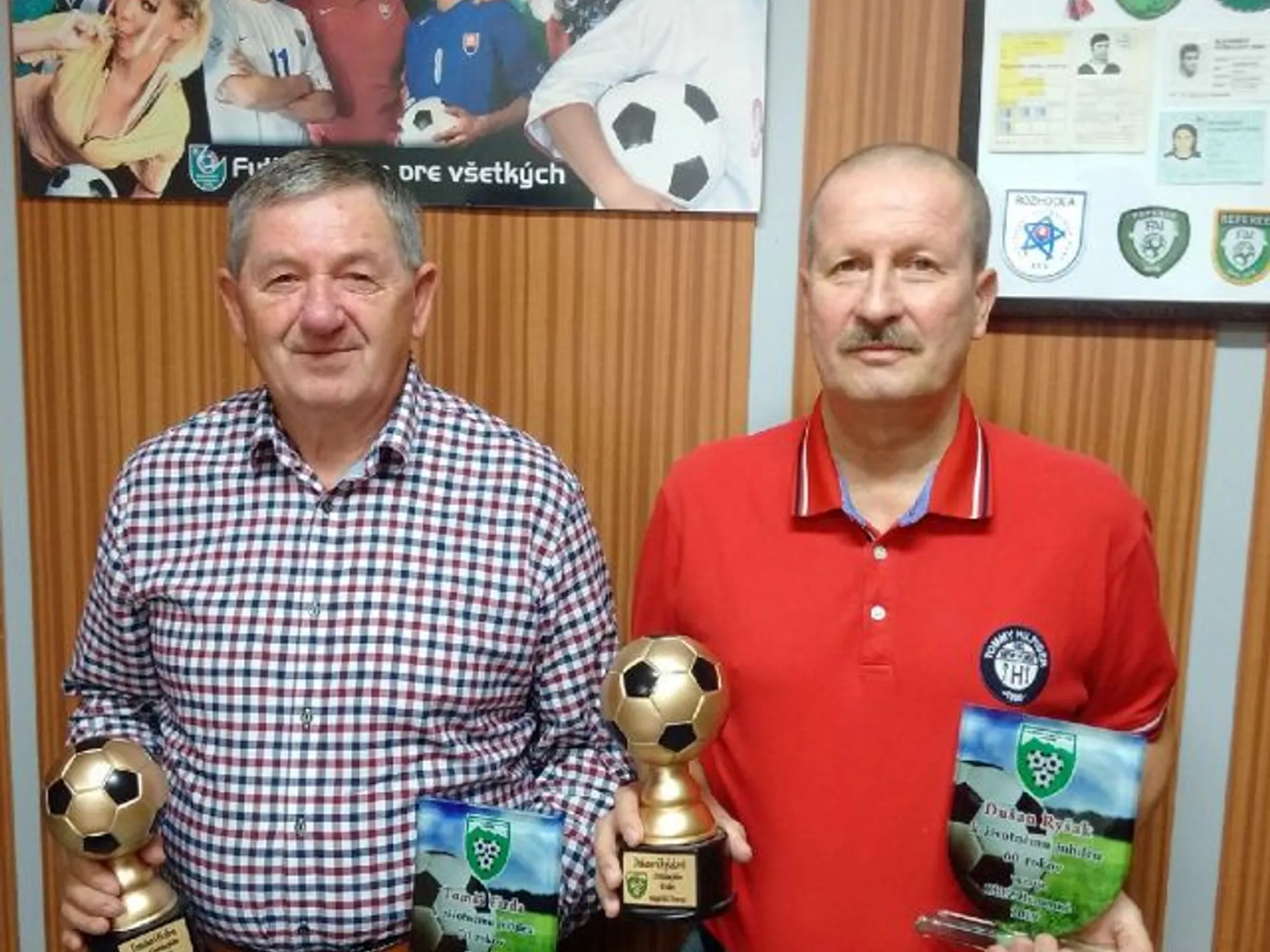 VV ObFZ HE ocenil k životnému jubileu funkcionárov - T.Firda 70 r. - D.Ryšák 60 r.