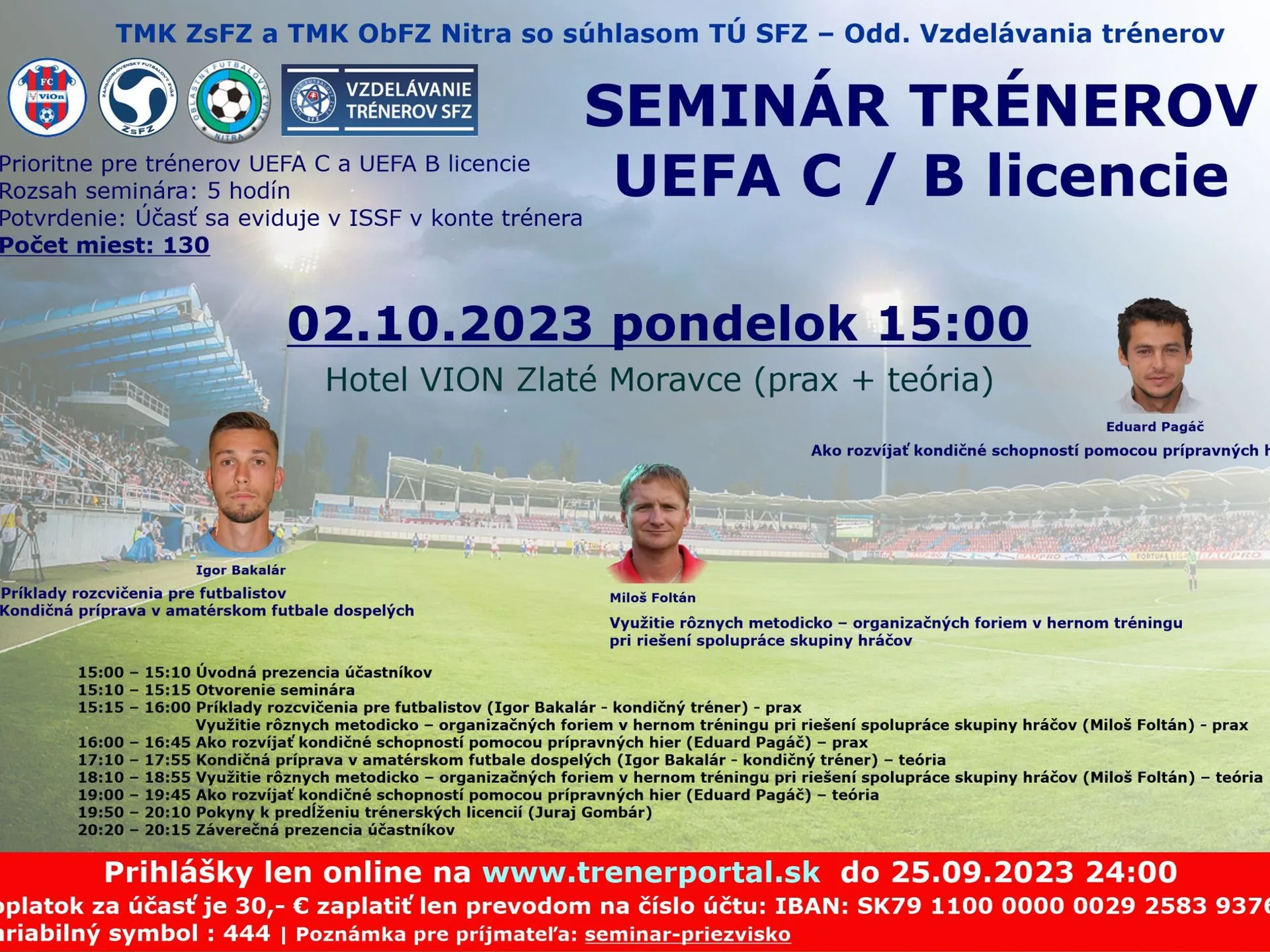 SEMINÁR trénerov UEFA C/B licencie