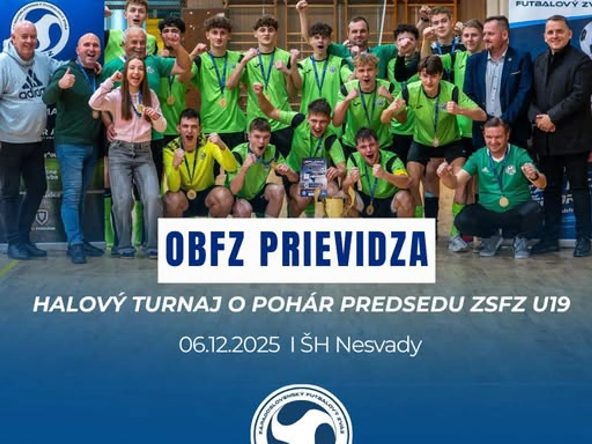 Výber ObFZ Prievidza kategória U19 najlepší na turnaji o pohár predsedu ZsFZ.