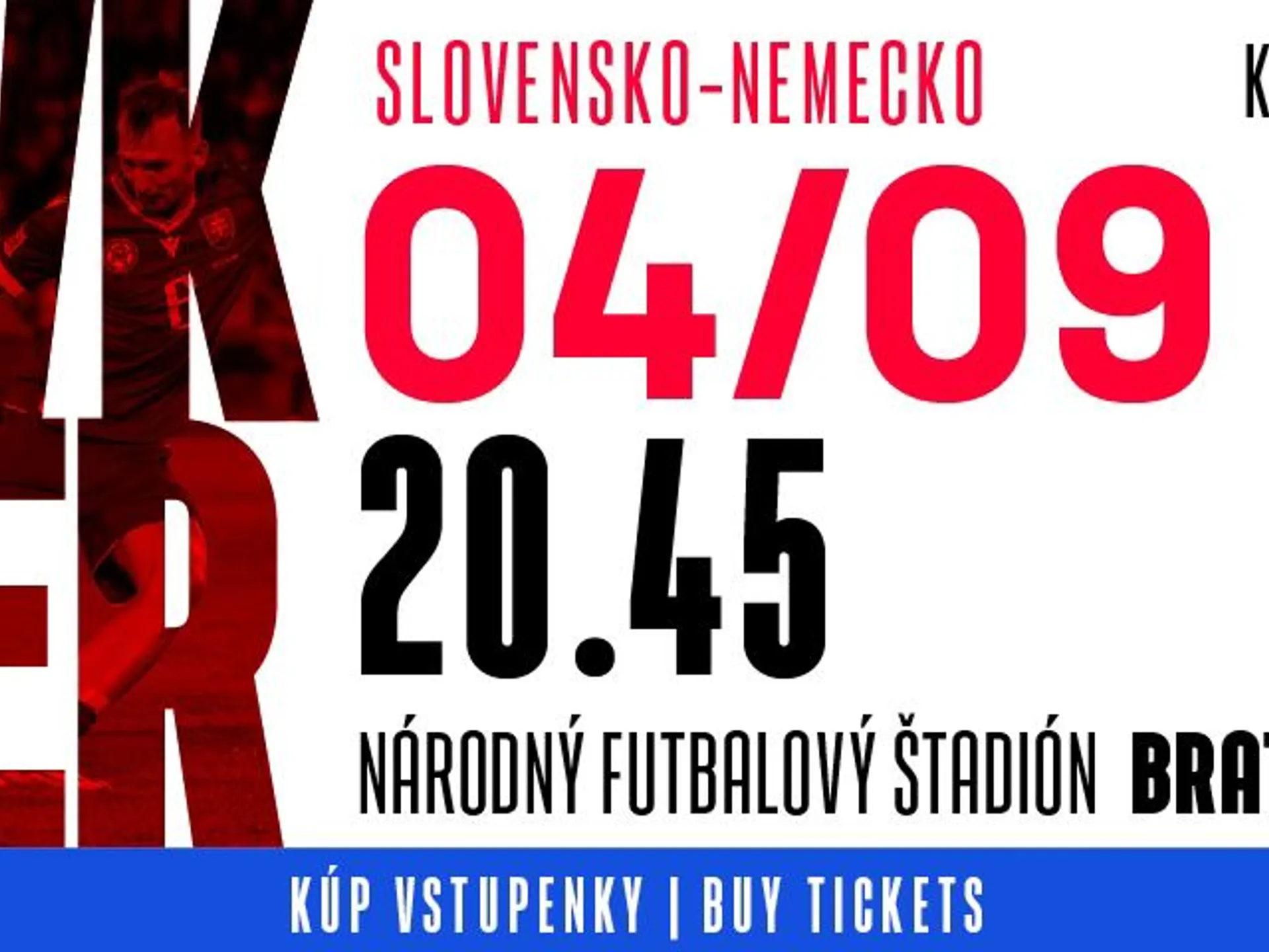 Vstupenky na kvalifikačný zápas SVK - GER