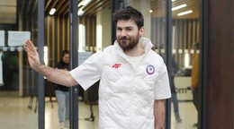 Andreas Žampa pred jeho odchodom do dejiska zimných olympijských hier v talianskom Miláne a Cortine d'Ampezzo