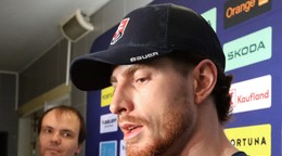 Peter Cehlárik počas mediálneho programu slovenskej hokejovej reprezentácie.