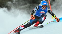 Mikaela Shiffrinová počas obrovského slalomu v Jasnej 2024.