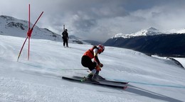 Petra Vlhová počas tréningu v stredisku Ushuaia v Argentíne.