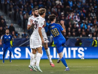 Fotka zo zápasu ŠK Slovan Bratislava - VfB Stuttgart v 2. kole ligovej fázy Ligy majstrov.