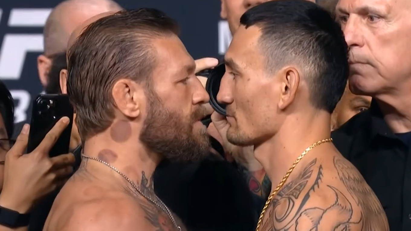 McGregor s Hollowayom na vážení.