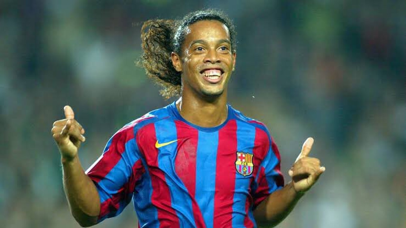 Ronaldinho v drese FC Barcelona.