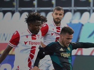 Momentka zo zápasu medzi AS Trenčín a MFK Skalica.