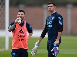 Lionel Messi a Emiliano Martinez