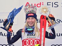 Americká lyžiarka Mikaela Shiffrinová vyhrala slalom v Jasnej 2024.