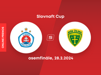 Slovan Bratislava - MŠK Žilina: ONLINE prenos z osemfinále Slovnaft Cupu 2023/2024.