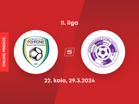 FK Pohronie - KFC Komárno: ONLINE prenos zo zápasu 22. kola II. ligy.
