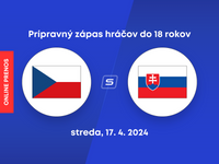 Slovensko Česko: ONLINE prenos z prípravného zápasu hráčov do 18 rokov